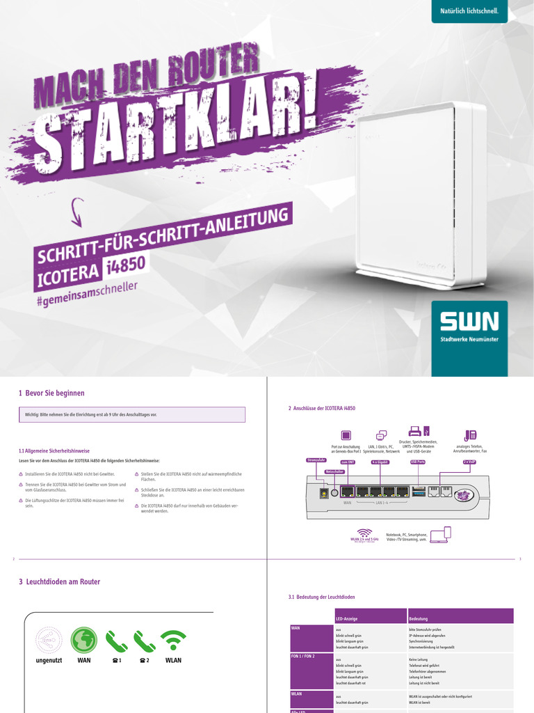 SWN Router Anleitung Icotera I4850 | PDF