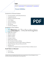 Data Analytics Course Syllabus