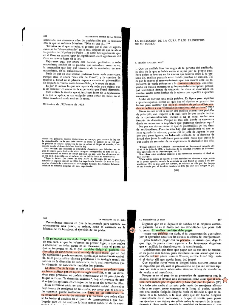 U1 1 la direcci n de la cura lacan pdf