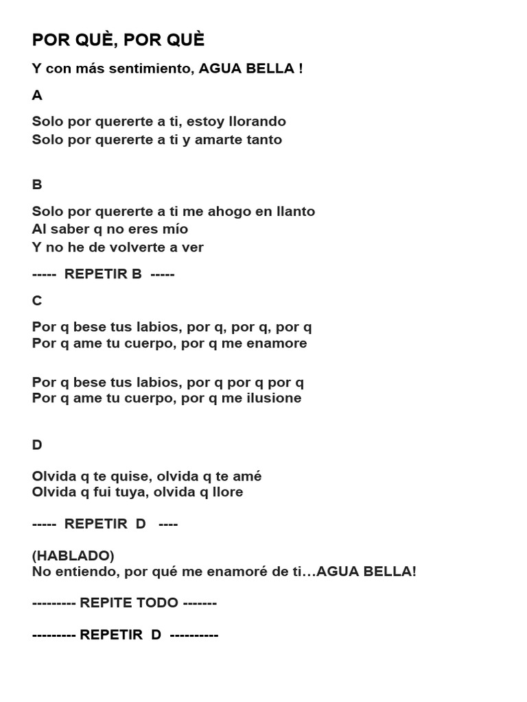 Letras 3 | PDF | Amor