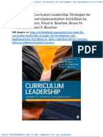Test Bank For Curriculum Leadership Strategies For Development and Implementation 3rd Edition by Allan A Glatthorn Floyd A Boschee Bruce M Whitehead Bonni F Boschee
