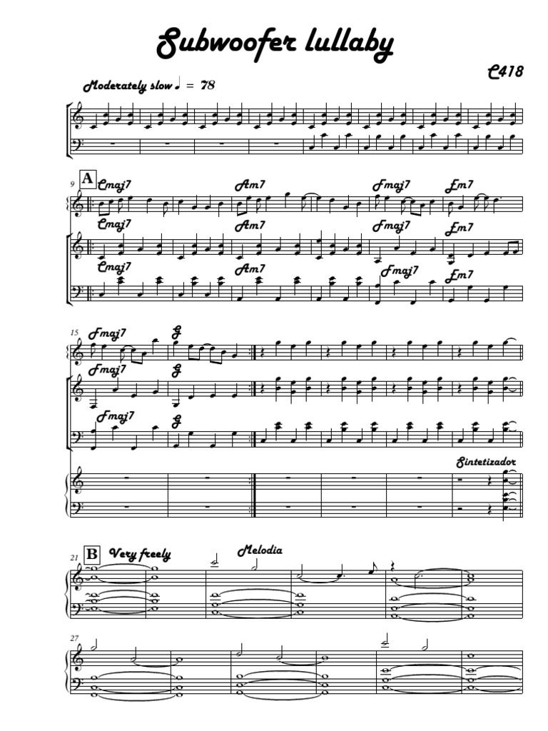 Subwoofer Lullaby Full Score PDF