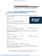 Test Bank For Experience Psychology 1st Edition by King