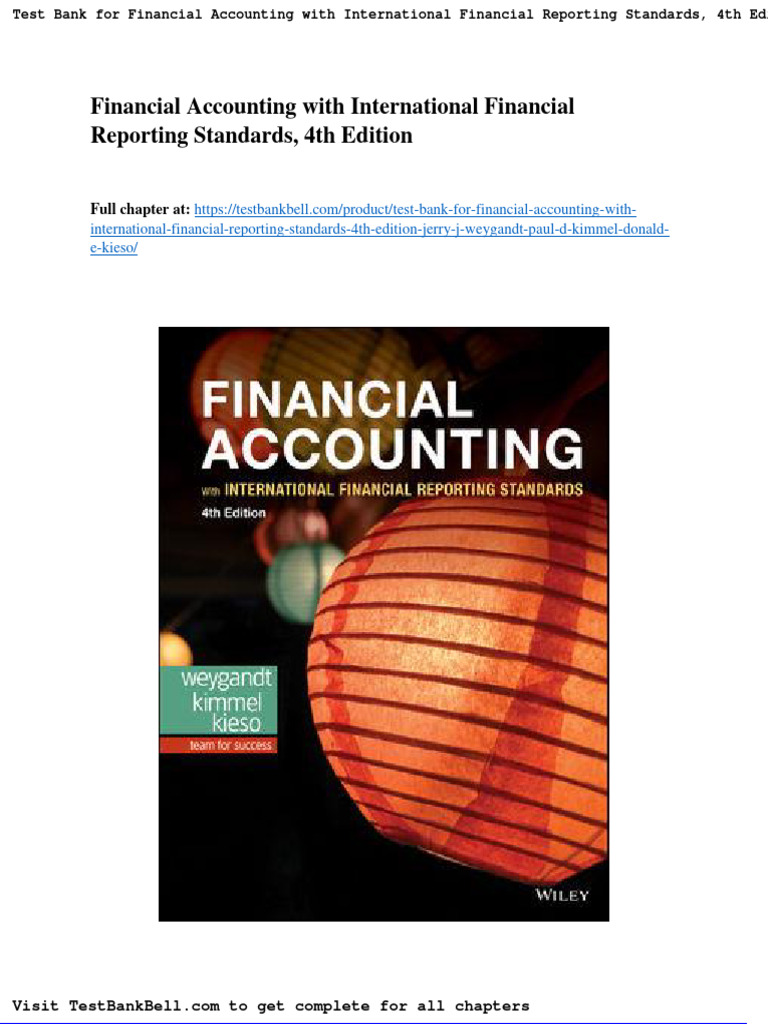 Test Bank For Financial Accounting With International Financial