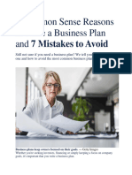 COC - 5 Common Sense Reasons To Write A Business Plan and