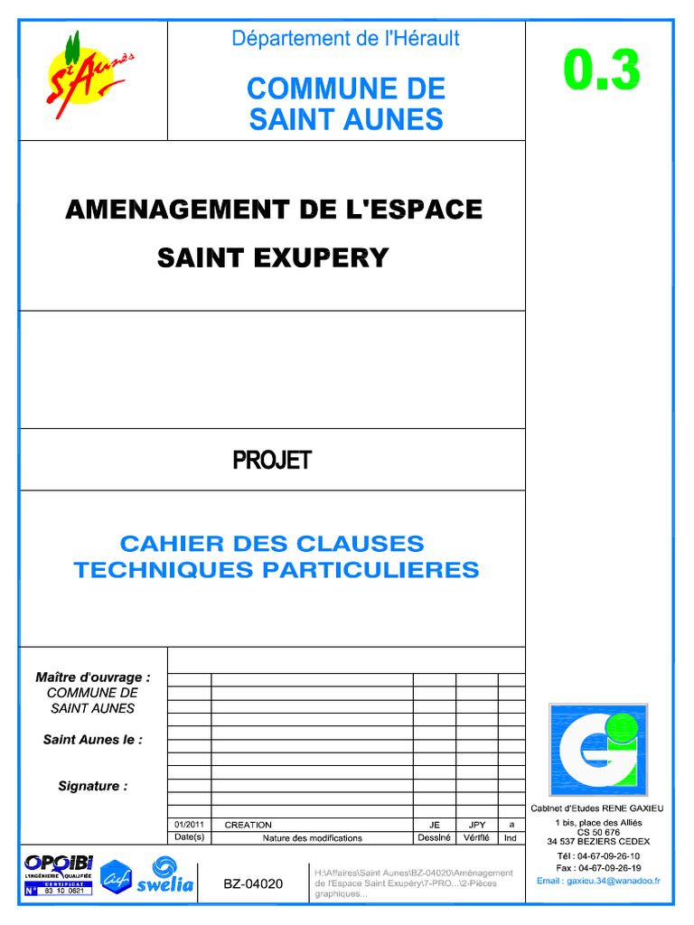 0.3 - CCTP, PDF, Réseau électrique