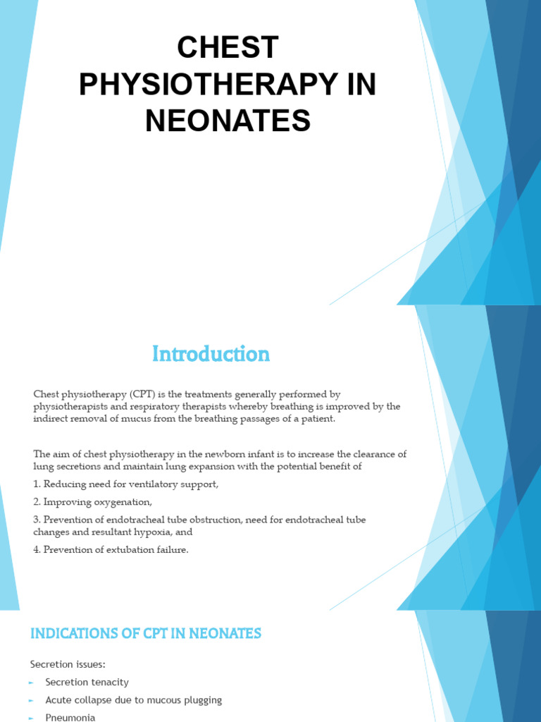 CHEST PHYSIOTHERAPY IN NEONATES Notes | PDF | Health Care | Causes Of Death