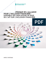 Modèle Stratégique de L'alliance Pour L'inclusion Financière Ensemble Des Indicateurs de Base de L'afi Sur L'inclusion Financière