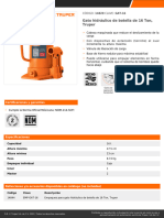 Gato Hidráulico de Botella de 16 Ton, Truper: CÓDIGO: 14820 CLAVE: GAT-16