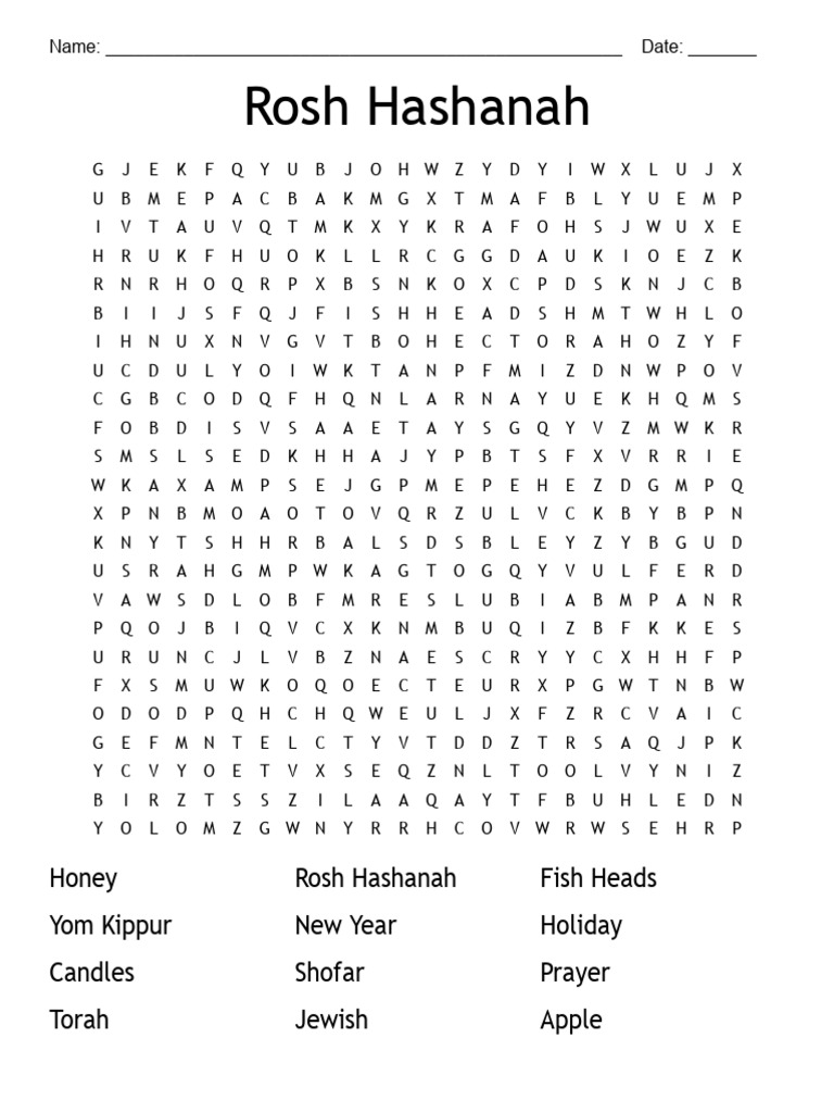 Rosh Hashanah PDF Hebrew Calendar Torah