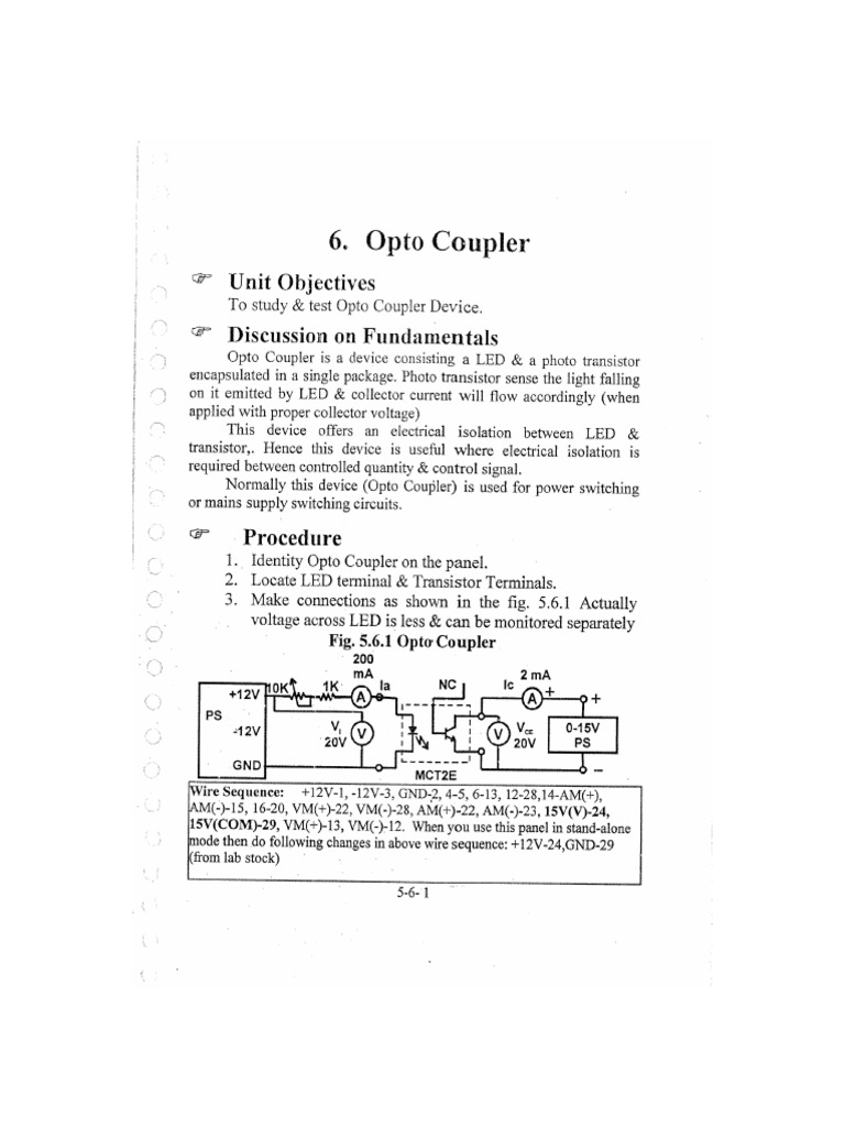 Light Sensor PanelOptocoupler PDF