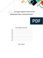 Lembar Rancangan Kegiatan Senam Kreasi