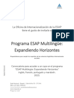 Convocatoria Programa ESAP Multilingüe 2023 2