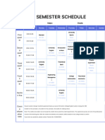 Semester Schedule