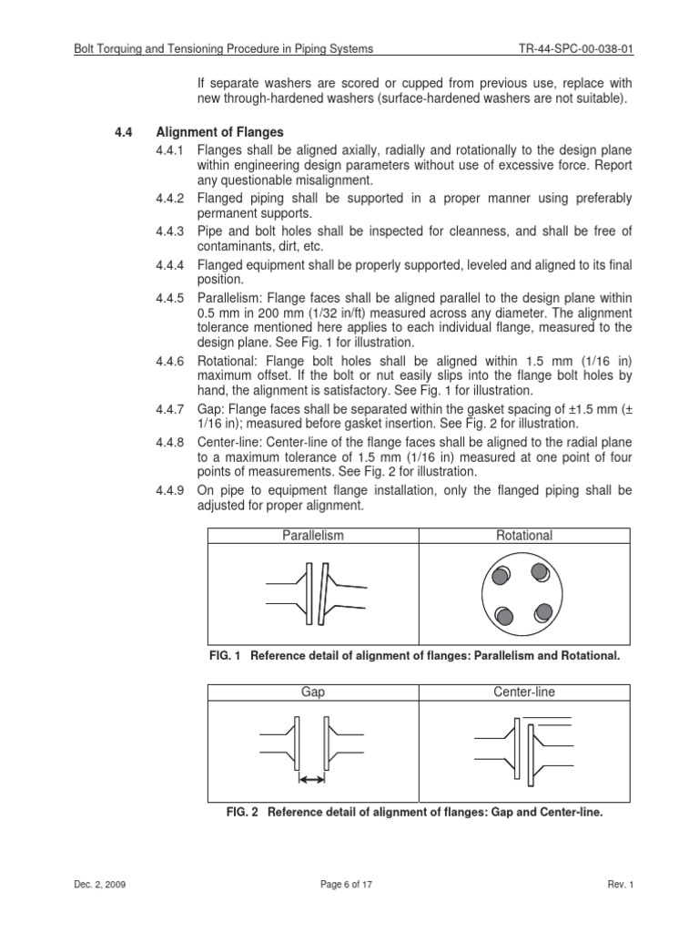 Flange Alignment Tolerances and Procedures | PDF | Screw | Industrial ...