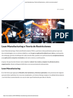 Lean Manufacturing o Teoría de Restricciones. ¿Cuál Me Conviene Aplicar