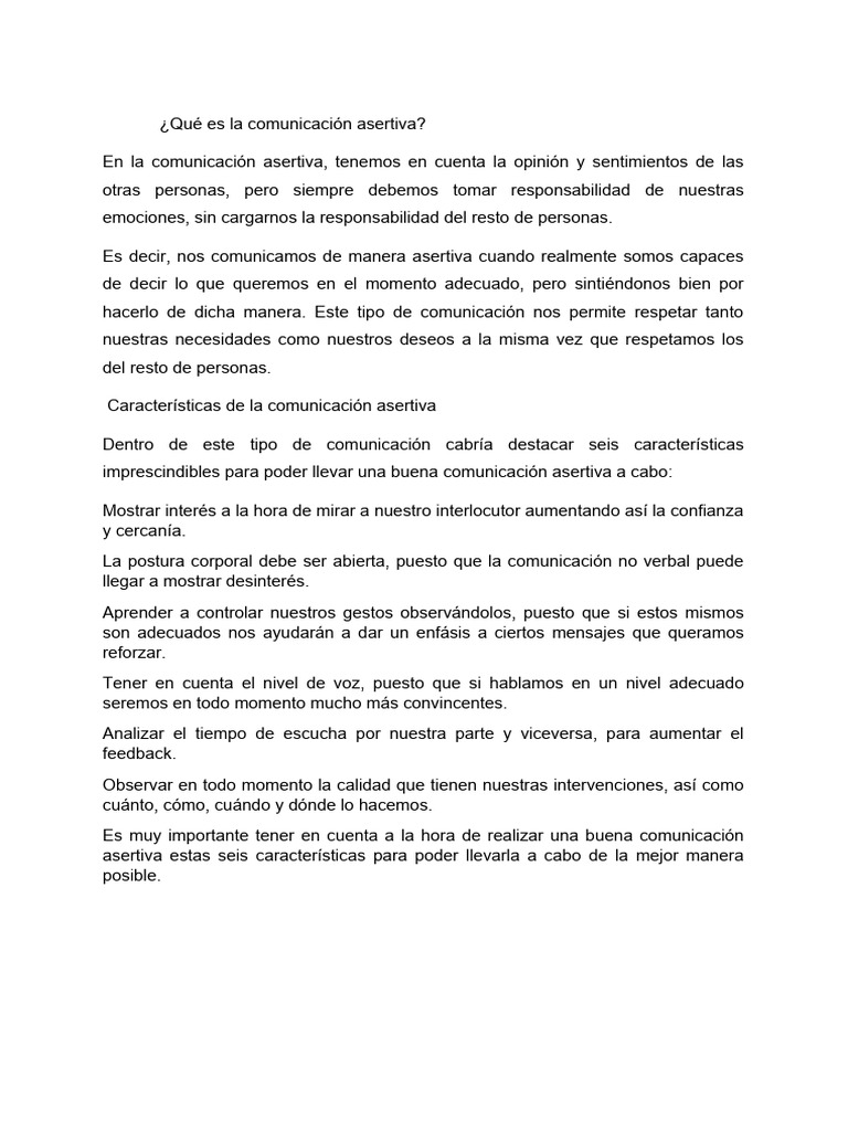 Claves de la Comunicación Asertiva | PDF | Crecimiento personal y ...