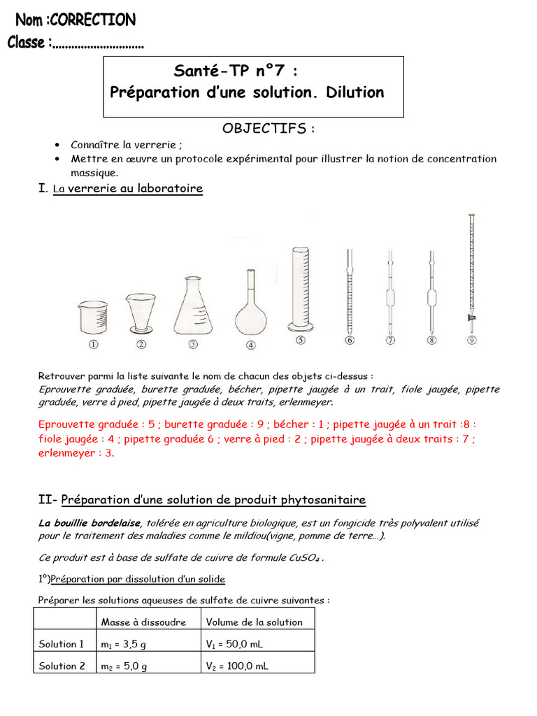 Protocole de dilution en chimie | PDF | Chimie | Substances chimiques