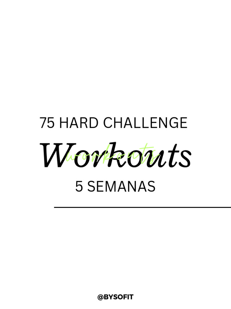 Rutina 75 Hard Challenge | PDF