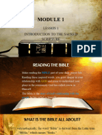 CFE 101 - Module 1 - Lesson 1 - General Introduction To The Bible