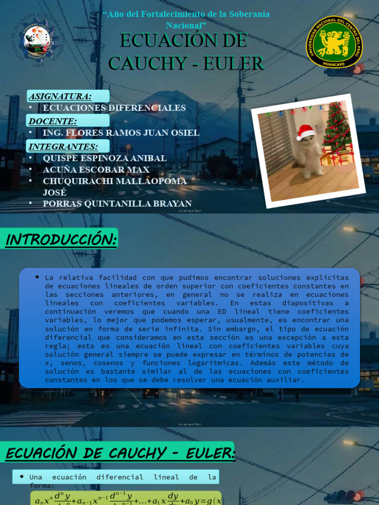 Tema 07 ecuaci n de cauchy euler pdf ecuaciones n mero complejo