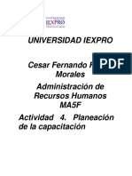 Flores - Cesar Fernando - Actividad 4. Planeación de Capacitación