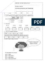 Avaliação de Matemática Do 3º Bimestre