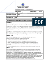 Desafio de Aprendizagem - Tarefa - Administracao de Materiais