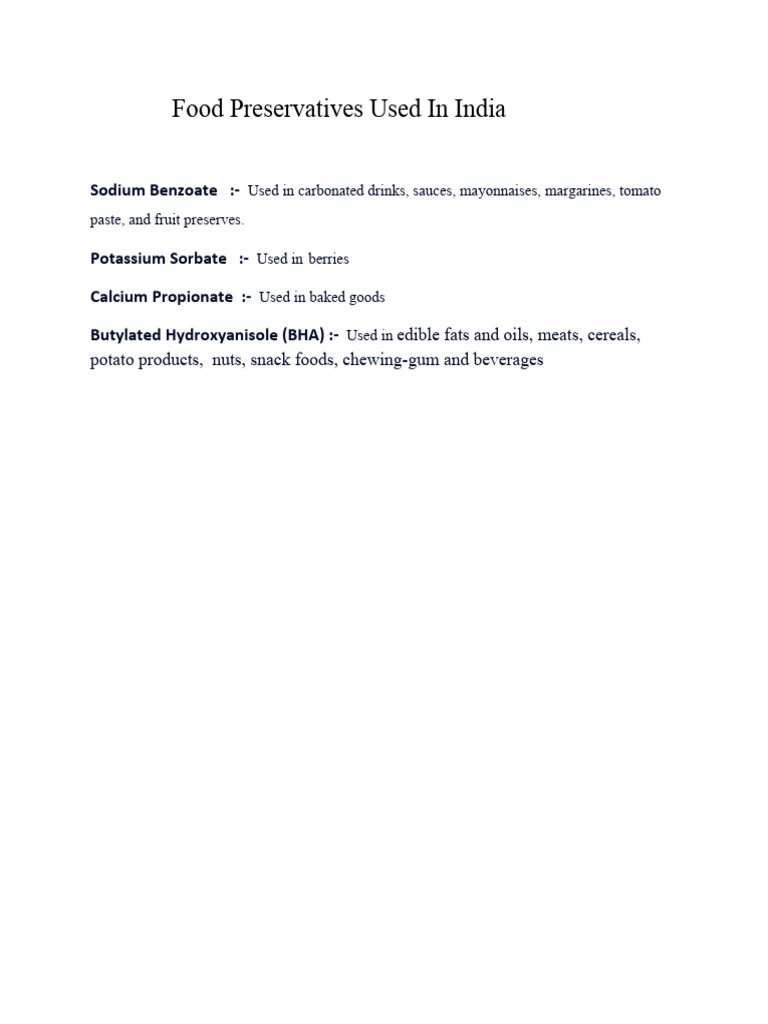 food-preservatives-used-in-india-pdf
