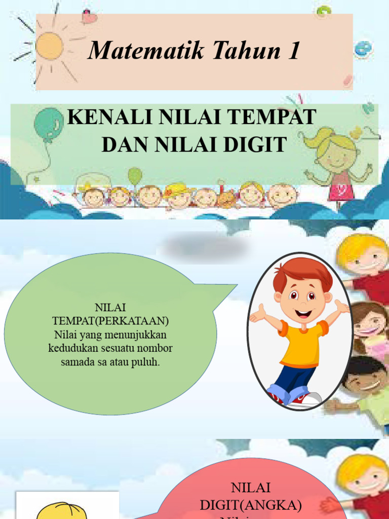 Konsep Nilai Tempat dan Digit Tahun 1 | PDF