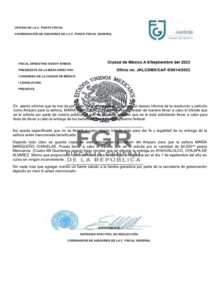 Fiscalía General de La República | PDF