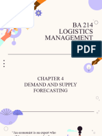 Chap 4 - BA 214 Demand and Supply Forecasting