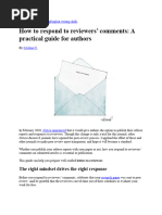 Point-by-Point Response to Reviewers | PDF | Career & Growth