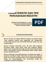 Karakteristik Dan Tipe Perusahaan Industri