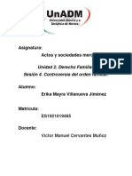 Asignatura: Actos y Sociedades Mercantiles: Unidad 2. Derecho Familiar. Sesión 4. Controversia Del Orden Familiar