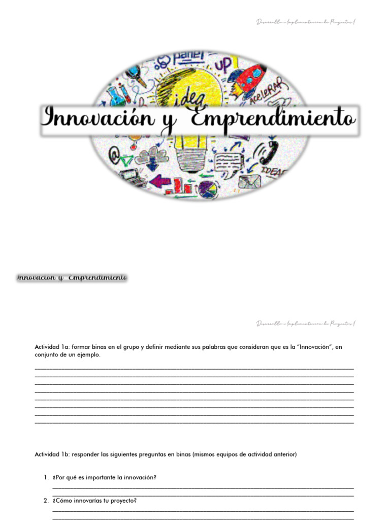 Manual Innovacion Y Emprendimiento 5 Pdf Iniciativa Empresarial