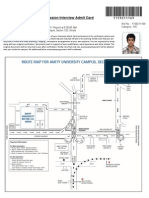 Amity B.Tech Interview Admit Card