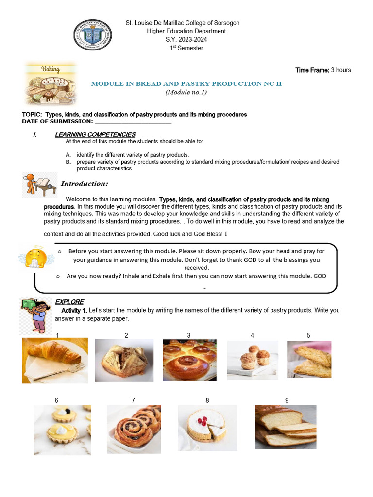 HM Bread and Pastry Module 1 PDF Breads Flour
