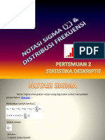Notasi Sigma Dan Distribusi Frekuensi