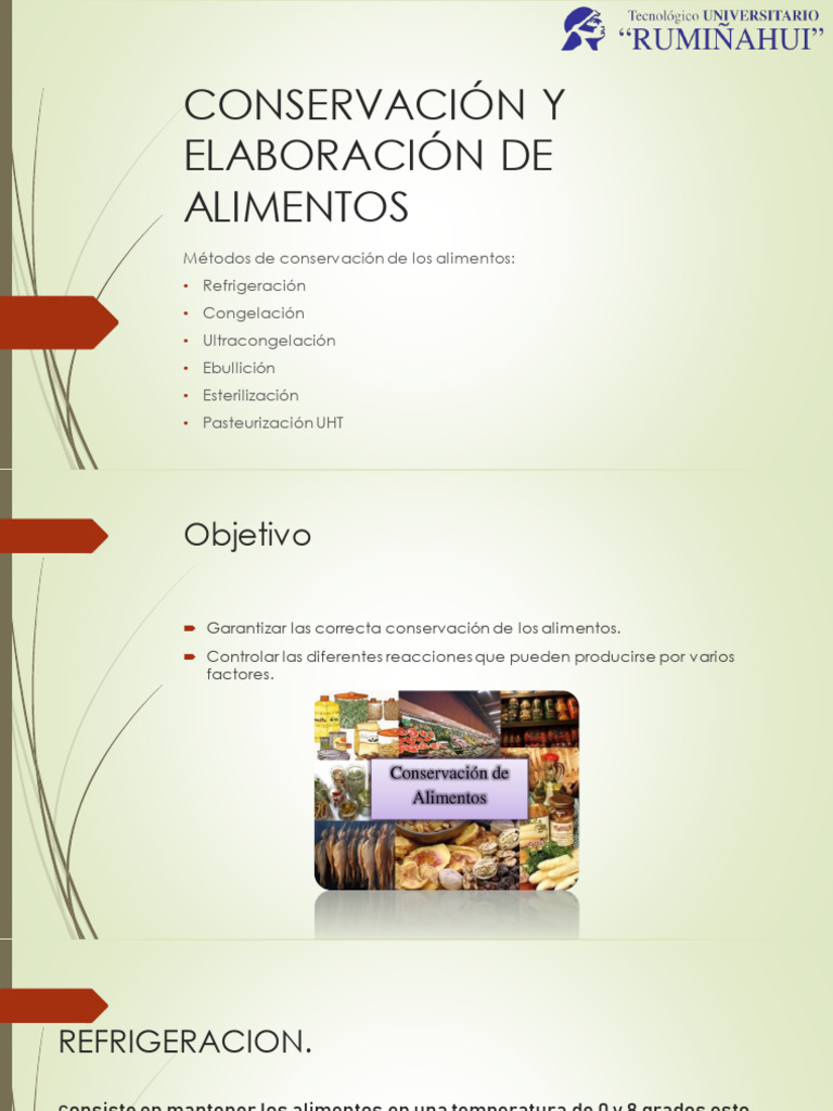 Conservación y Elaboración de Alimentos | PDF | Conservación de los ...