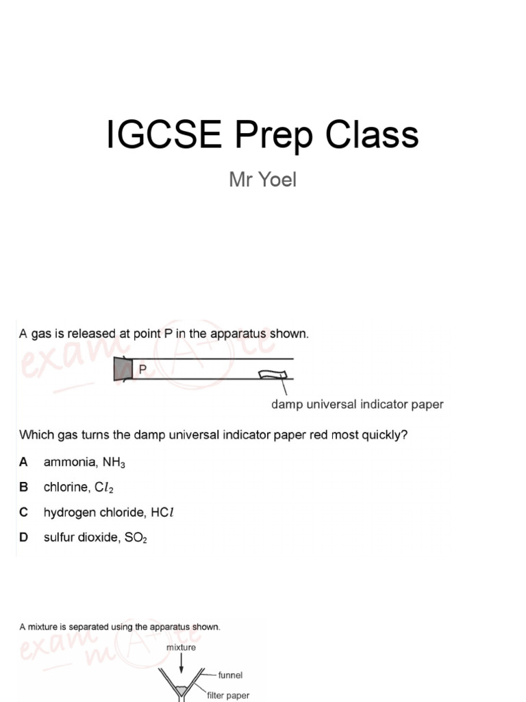IGCSE Prep Class | PDF