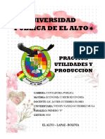 Universidad Publica de El Alto: Practica Utilidades Y Produccion