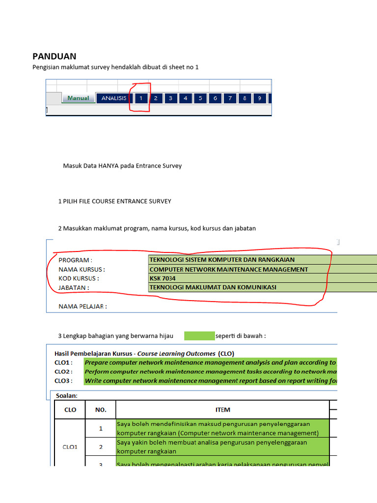UMT1112 Entrance Survey PDF