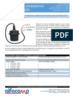 Transmissor ultrassônico de nível TUN20 - Manual do usuário
