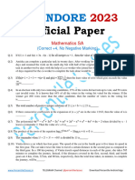IPM Indore 2023 Original Paper With Answer Key