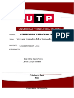 Semana 13-Tema 01 Tarea - Versión Borrador Del Artículo de Opinión