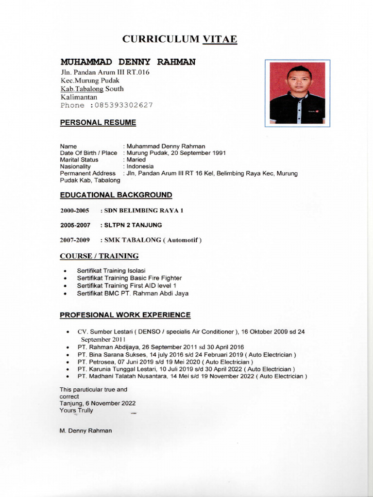 CV Baru | PDF