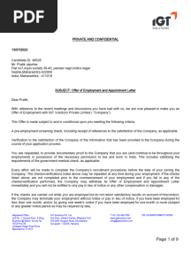 Offer Letter