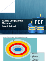 Ruang Lingkup Dan Masalah Administrasi