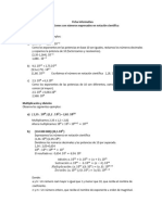 Operaciones Con Numeros Expresados en Notacion Cientifica